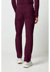 Wine - Cherokee Allura Men Scrub Pants - Back View