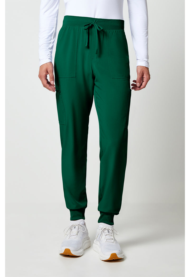 Hunter Green - Cherokee Allura Men Scrub Pants - Front View