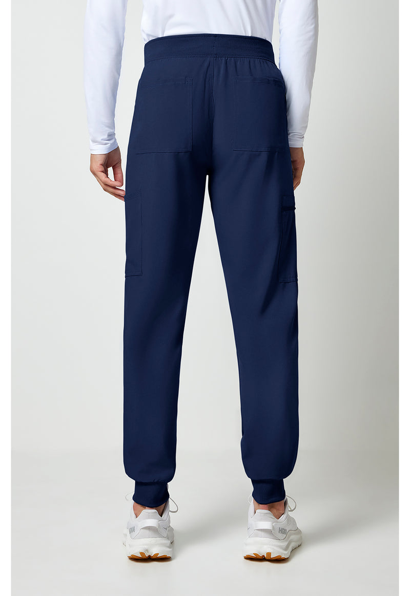 Navy - Cherokee Allura Men Scrub Pants - Back View