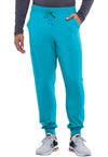 Teal Blue - Cherokee Allura Men Scrub Pants - Front View