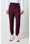 Wine - Cherokee Allura Men Scrub Pants - Front View