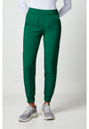 Hunter Green - Cherokee Allura Women Scrub Pants - Front View