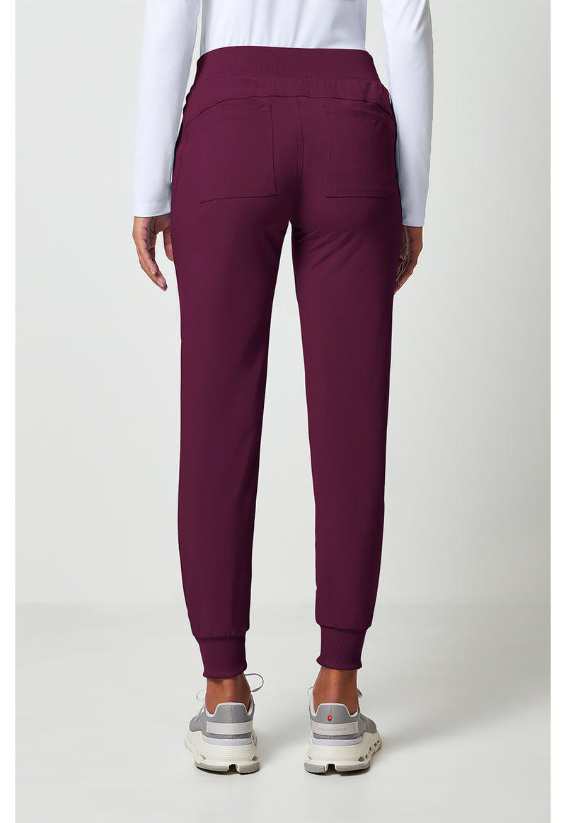 Wine - Cherokee Allura Women Scrub Pants - Back View