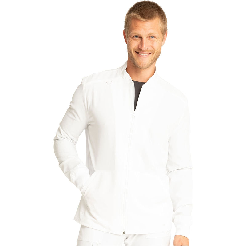 white - Men's Zip Front Jacket