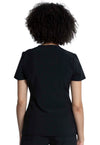 Black - Cherokee Allura Women Scrub Top - Back View