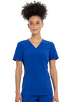 Galaxy Blue - Cherokee Allura Women Scrub Top - Front View