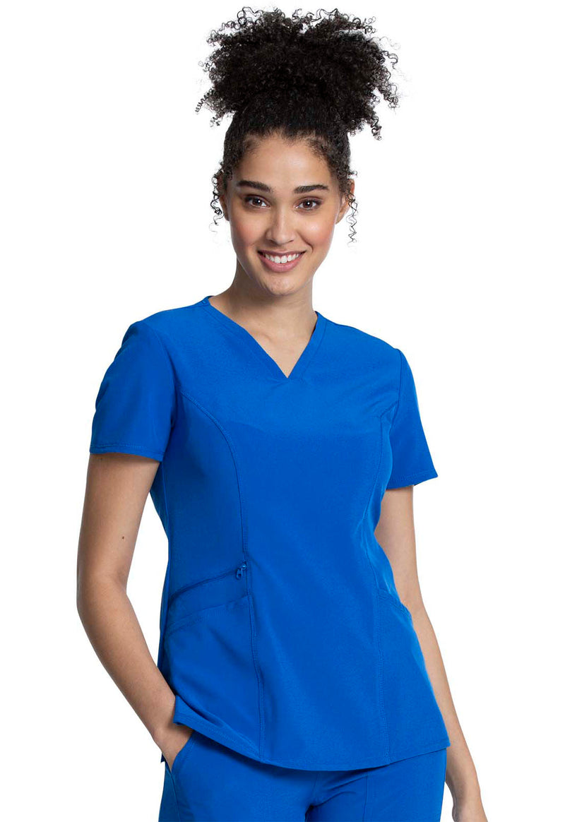 Royal - Cherokee Allura Women Scrub Top - Front View