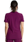Wine - Cherokee Allura Women Scrub Top - Back View