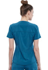 Caribbean Blue - Cherokee Allura Women Scrub Top - Back View