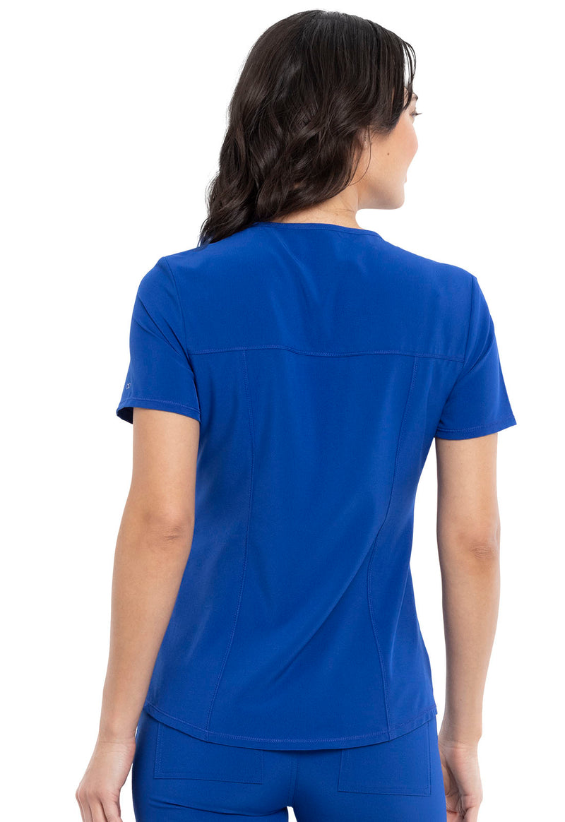 Galaxy Blue - Cherokee Allura Women Scrub Top - Back View