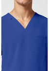Galaxy Blue - Men's V-Neck Scrub Top (View 2)