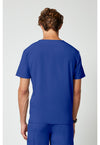 Galaxy Blue - Cherokee Allura Men Scrub Top - Back View