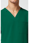 Hunter Green - Men's V-Neck Scrub Top (View 2)