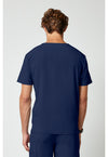 Navy - Cherokee Allura Men Scrub Top - Back View