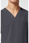 Pewter - Men's V-Neck Scrub Top (View 2)