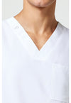 White - Men's V-Neck Scrub Top (View 2)