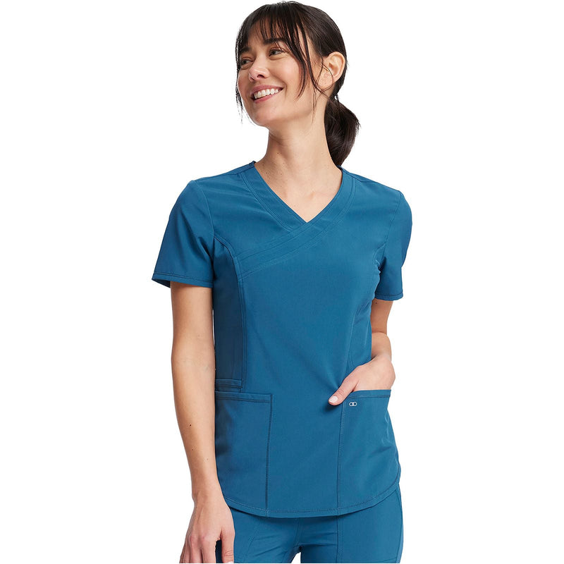 caribbean blue - Mock Wrap Top