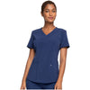 navy - Mock Wrap Top