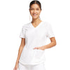 white - Mock Wrap Top