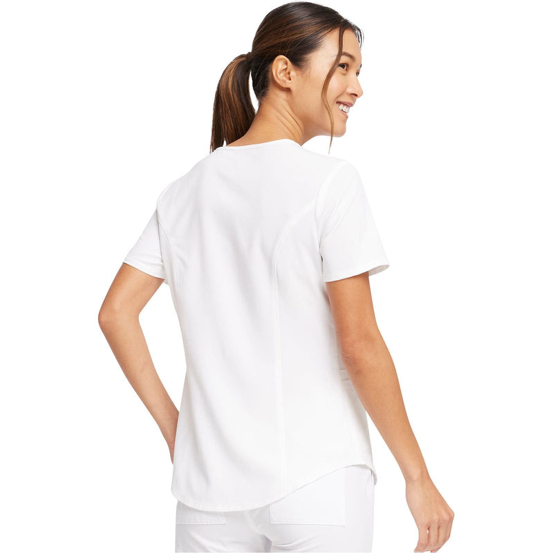 white - Mock Wrap Top