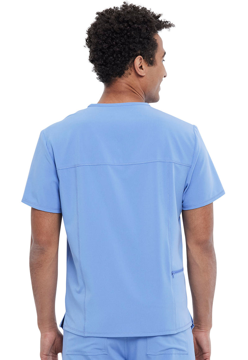 Ciel Blue - Men's Tuckable V-Neck Top (Back)