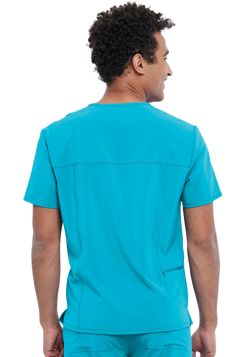 Teal Blue - Men's Tuckable V-Neck Top (Back)