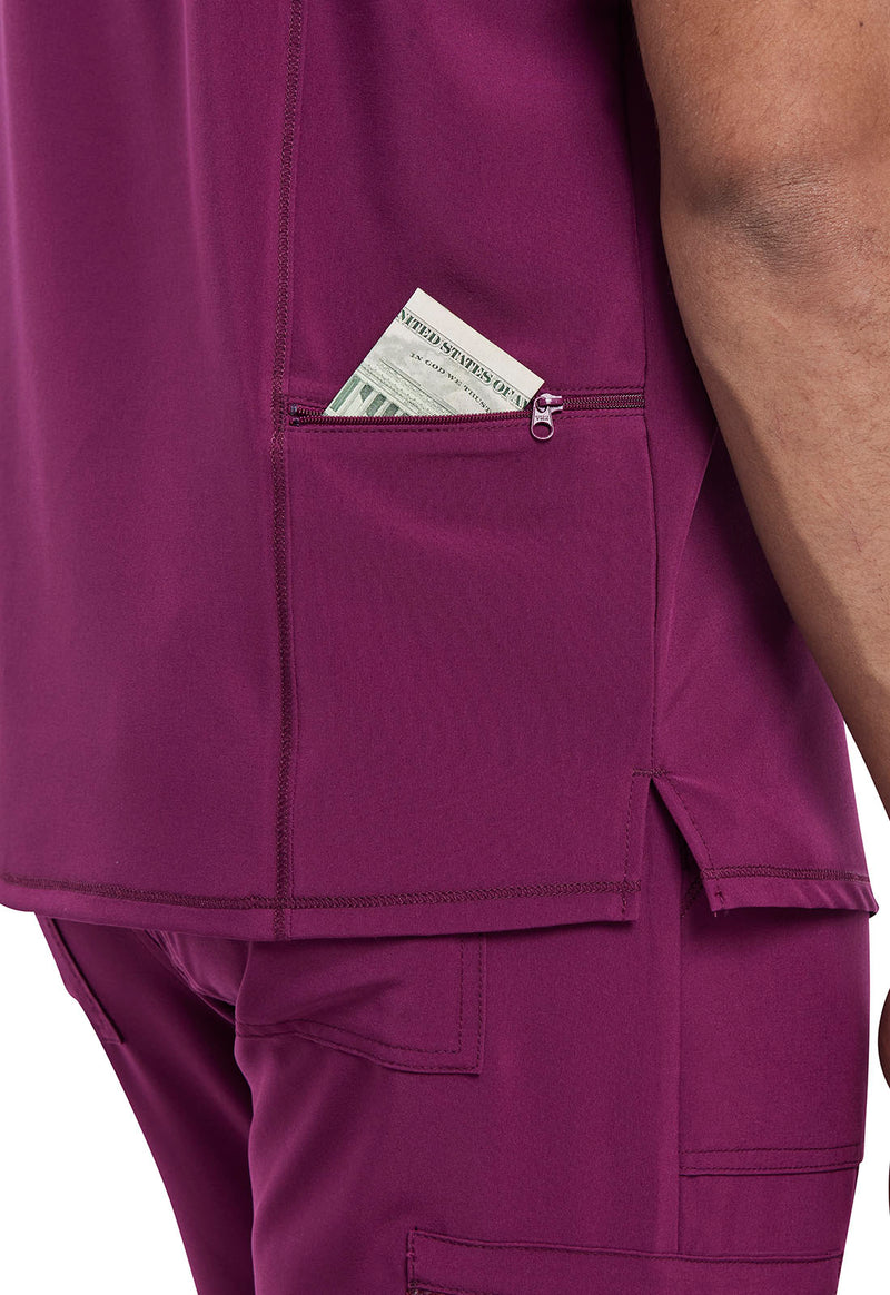 Wine - Men's Tuckable V-Neck Top (View 2)
