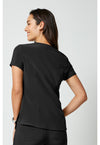Black - Cherokee Allura Women Scrub Top - Back View