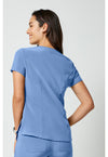 Ciel Blue - Cherokee Allura Women Scrub Top - Back View