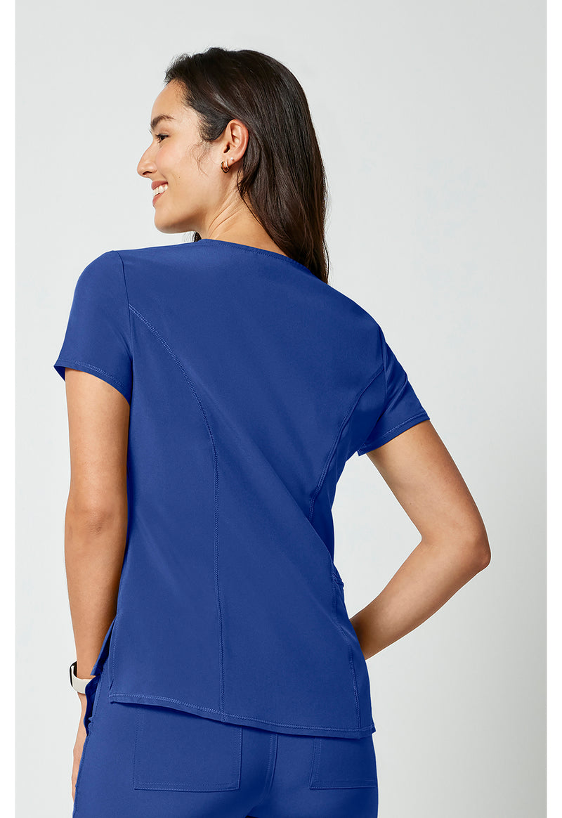 Galaxy Blue - Cherokee Allura Women Scrub Top - Back View