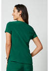 Hunter Green - Cherokee Allura Women Scrub Top - Back View