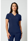Navy - Cherokee Allura Women Scrub Top - Front View