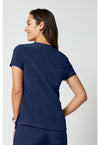 Navy - Cherokee Allura Women Scrub Top - Back View