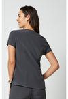 Pewter - Cherokee Allura Women Scrub Top - Back View