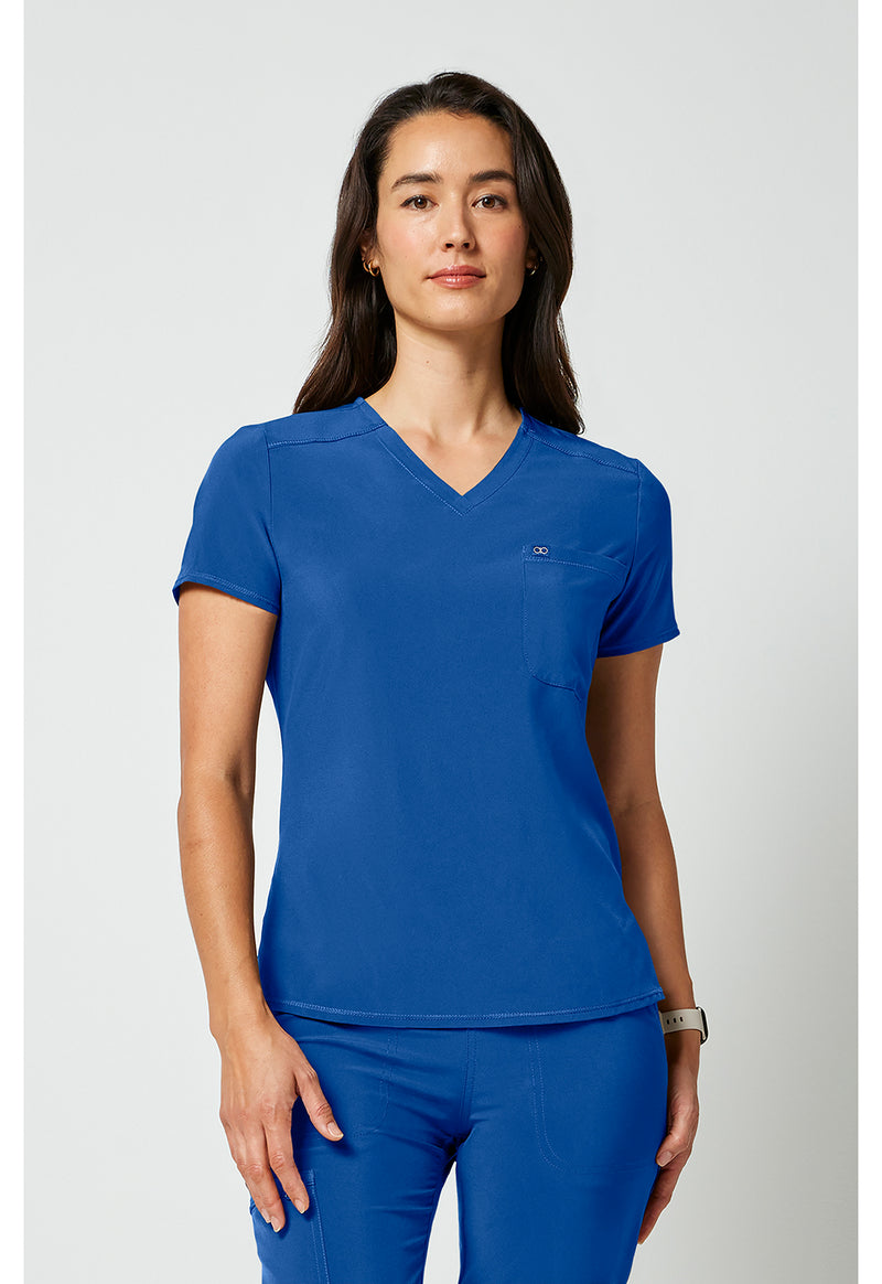 Royal - Cherokee Allura Women Scrub Top - Front View