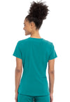 Teal Blue - Cherokee Allura Women Scrub Top - Back View