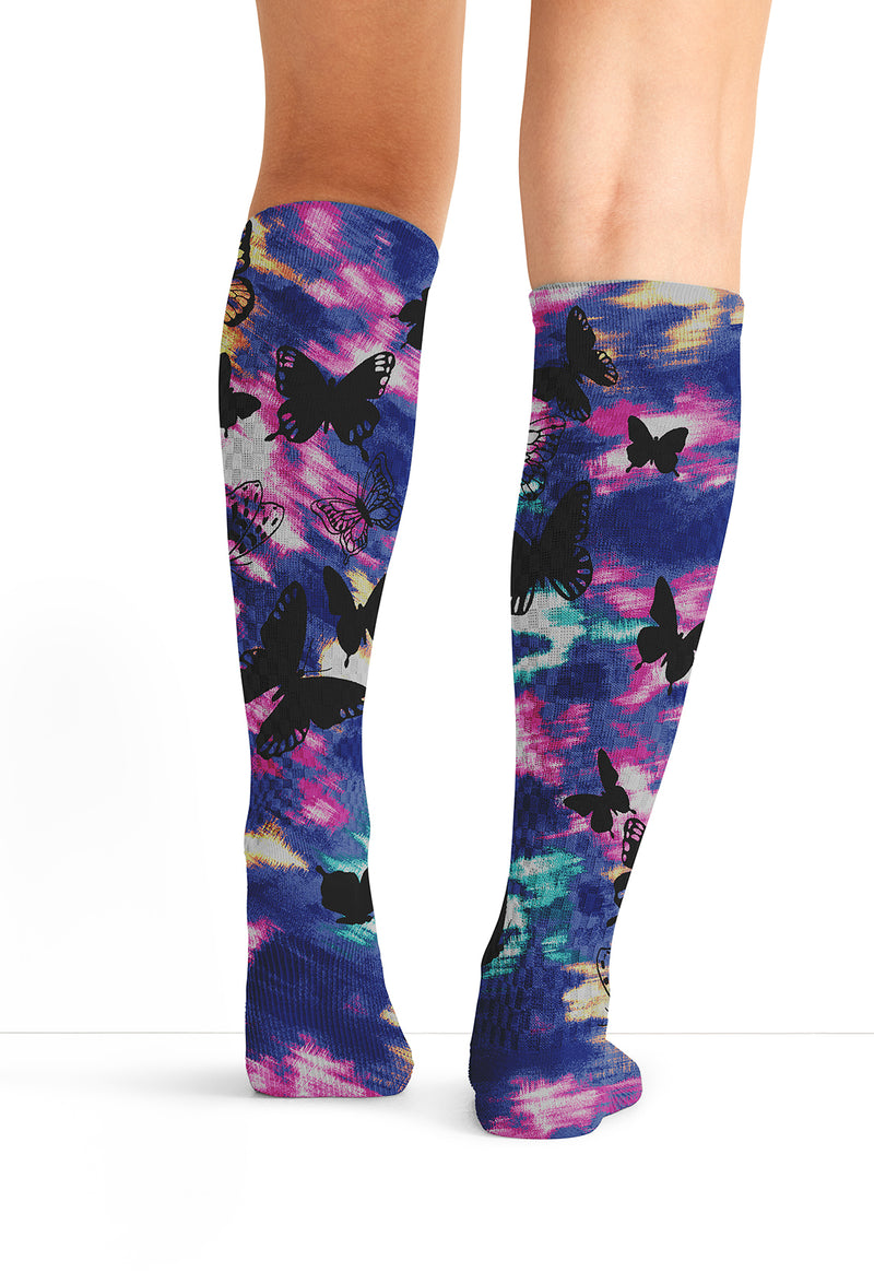 Butterfly Flutter - Knee High 8-15 mmHg Compression Sock (Back)