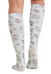 Llama Take A Selfie - Knee High 8-15 mmHg Compression Sock (Back)