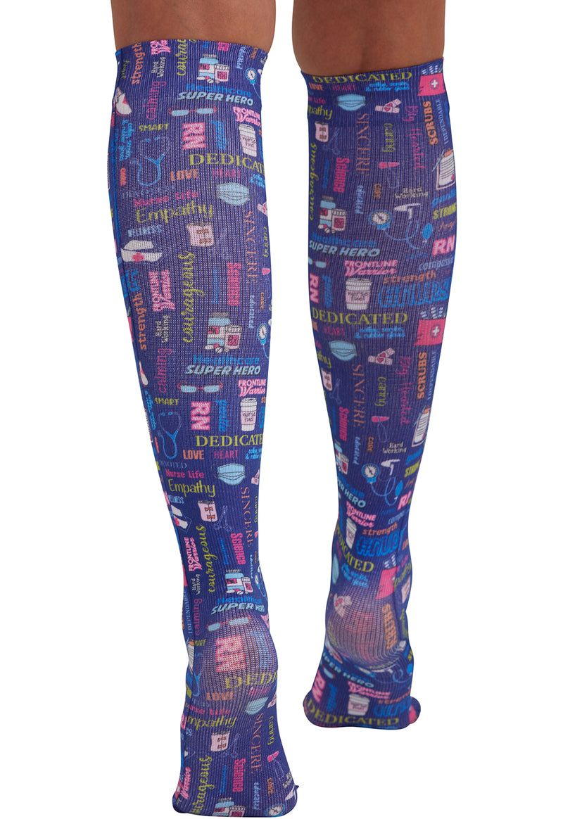 Scrub Love - Knee High 8-15 mmHg Compression Sock (Back)