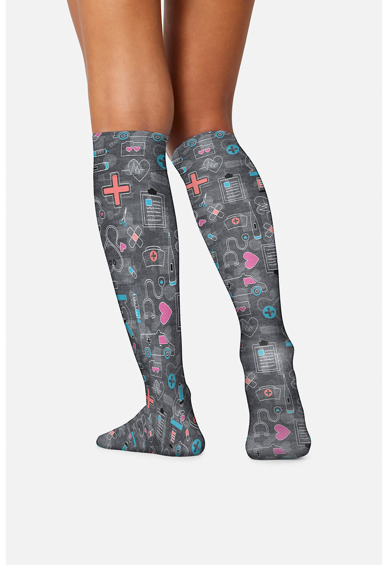 WELLNESS ICONS - Knee High 8-15 mmHg Compression Sock (Back)