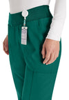 Hunter Green - Women's Natural Rise Tapered Leg Pull-On Scrub Pants – Petite (View 2)