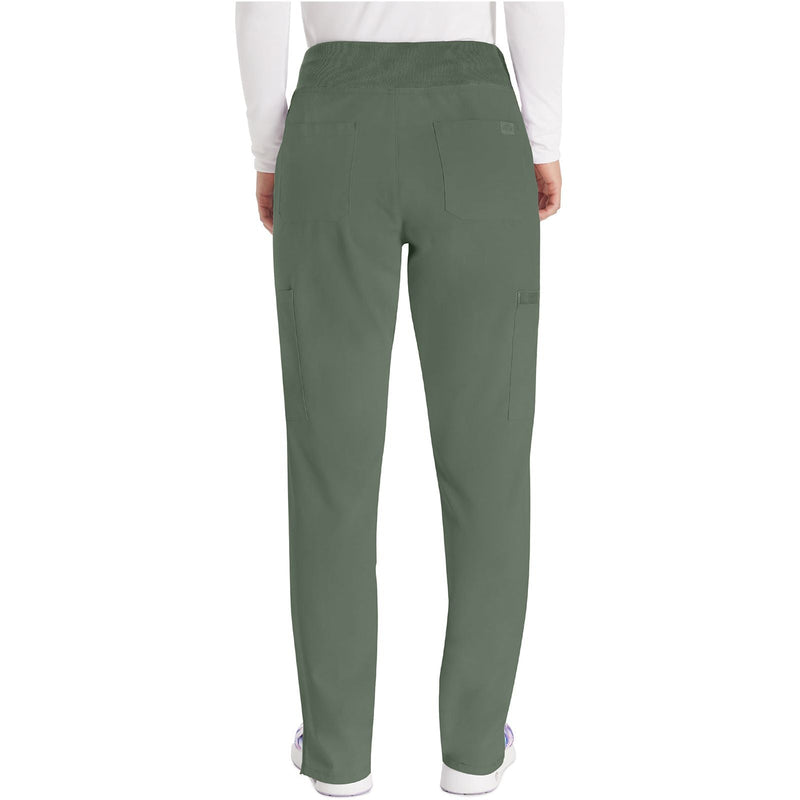 olive - Natural Rise Tapered Leg Pull-On Pant