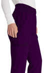 Eggplant - Women's Natural Rise Tapered Leg Pull-On Scrub Pants – Tall (View 3)