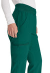 Hunter Green - Women's Natural Rise Tapered Leg Pull-On Scrub Pants – Tall (View 3)