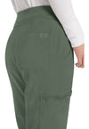 Olive - Women's Natural Rise Tapered Leg Pull-On Scrub Pants – Tall (View 4)
