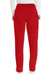 Red - Women's Natural Rise Tapered Leg Pull-On Scrub Pants – Tall (Back)