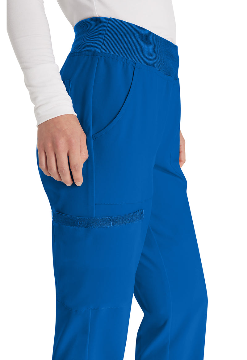 Royal - Women's Natural Rise Tapered Leg Pull-On Scrub Pants – Tall (View 3)