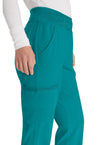Teal Blue - Women's Natural Rise Tapered Leg Pull-On Scrub Pants – Tall (View 3)