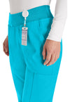 Turquoise - Women's Natural Rise Tapered Leg Pull-On Scrub Pants – Tall (View 2)