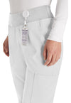 White - Women's Natural Rise Tapered Leg Pull-On Scrub Pants – Tall (View 2)